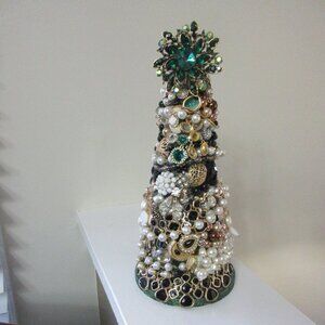 Exquisite Handmade Vintage Jeweled Tree perfect for every season.